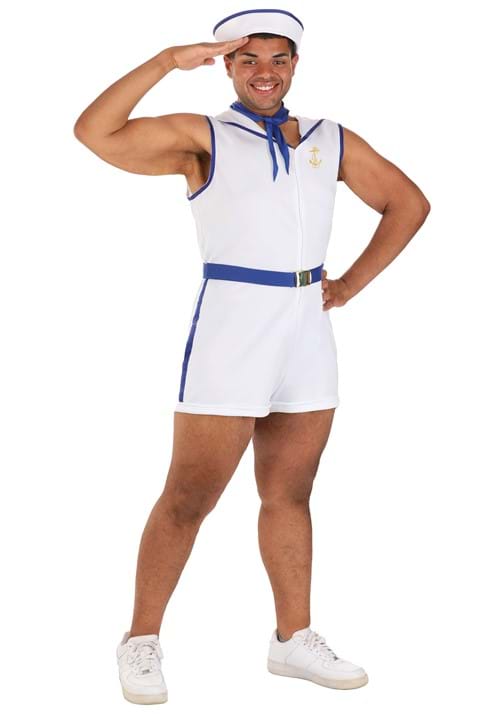 Men's Plus Size Sunbathing Sailor Costume - US 8354