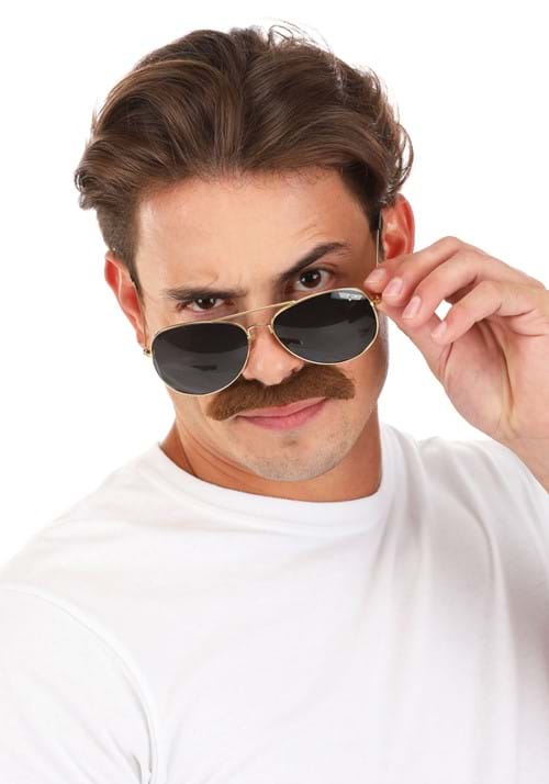Top Gun Sunglasses & Mustache Costume Kit for Adults - US 1332