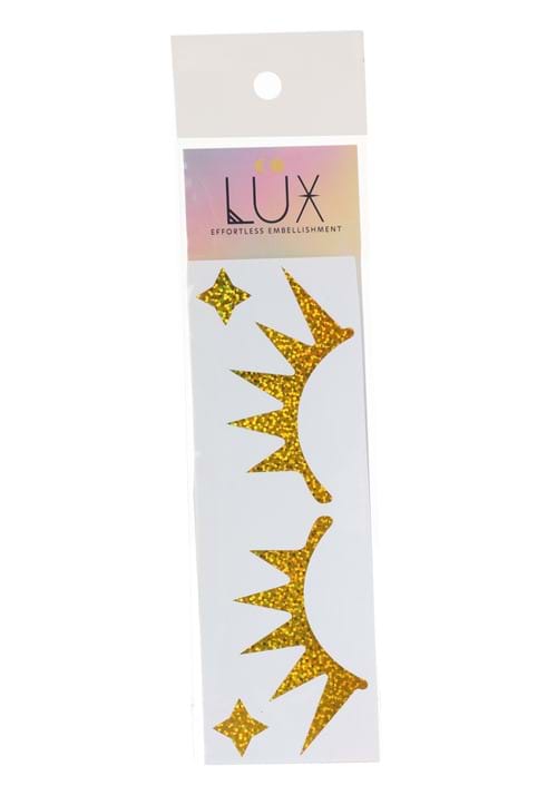 Gold Sparkle Sunshine Holographic Face Decals - US 5307