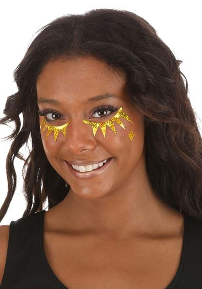 Gold Sparkle Sunshine Holographic Face Decals - US 5307