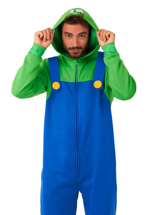 Super Mario Bros. Luigi Costume Onesie for Adults - US 6143