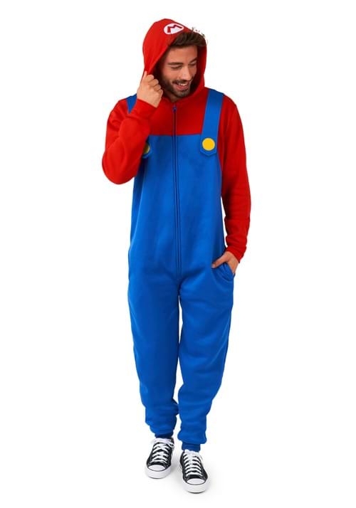 Super Mario Bros. Mario Costume Onesie for Adults - US 4941