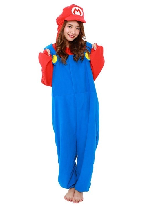Super Mario Brothers Adult Mario Kigurumi Costume - US 9124