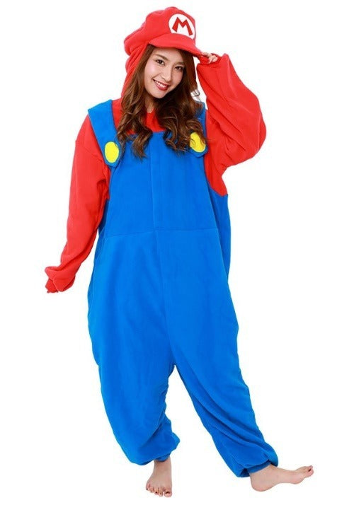 Super Mario Brothers Adult Mario Kigurumi Costume - US 9124