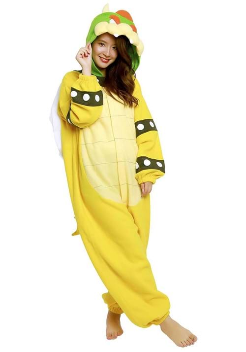 Super Mario Brothers Adult Bowser Kigurumi Costume - US 9706