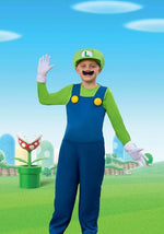 Super Mario Brothers Boys Luigi Deluxe Costume - US 0184