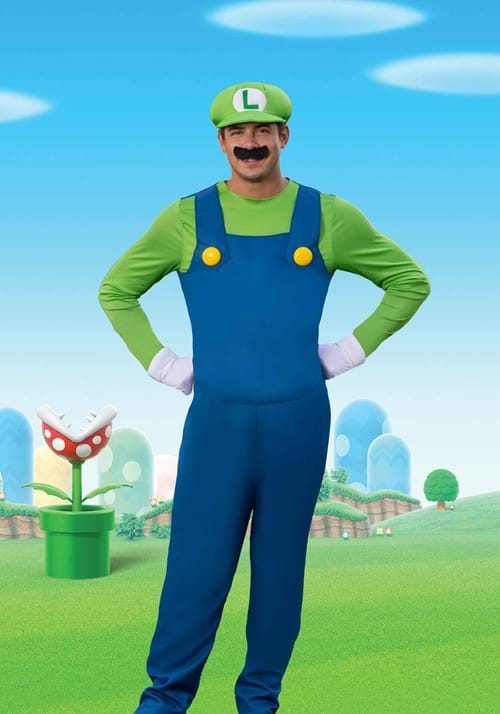 Super Mario Brothers Men's Luigi Deluxe Costume - US 5298