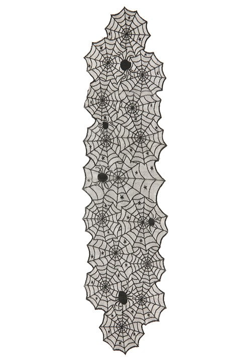 72" X 18" Swarm of Spider Webs Table Runner Decoration - US 2249