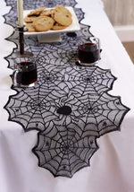 72" X 18" Swarm of Spider Webs Table Runner Decoration - US 2249