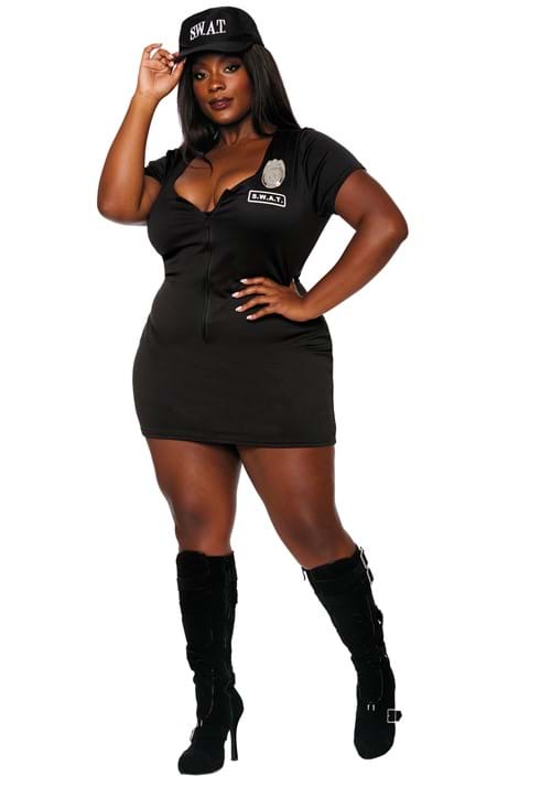 Women's Plus Size SWAT Police Costume - US 0634