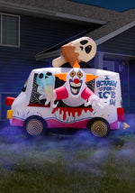 8FT Inflatable Killer Evil Clown Sweet Shrieks Ice Cream Truck Halloween Decoration - US 9602
