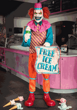 6FT Sweet Treat Saul the Ice Cream Clown Animatronic Decoration - US 5293
