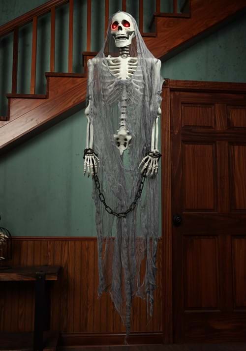 55-Inch Talking Skeleton Prisoner Halloween Prop - US 2392
