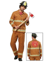 Men's Tan Firefighter Uniform Costume - US 0244
