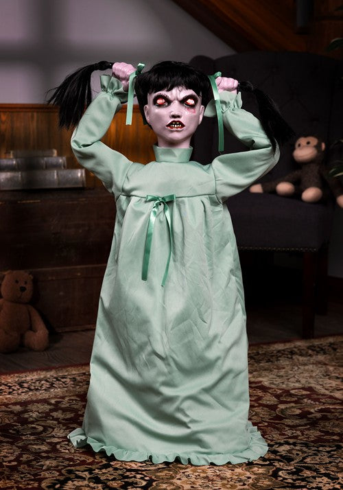 3FT Tantrum Tina the Disturbing Doll Animatronic Decoration - US 3710