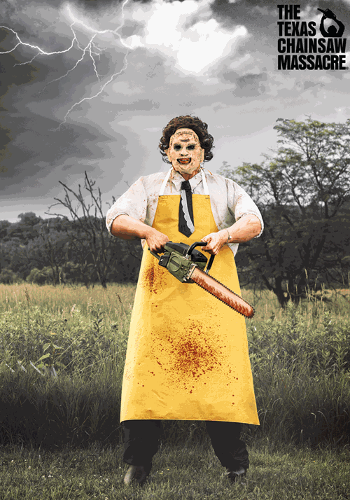 7FT Texas Chainsaw Massacre Leatherface Animatronic Decoration - US 1840
