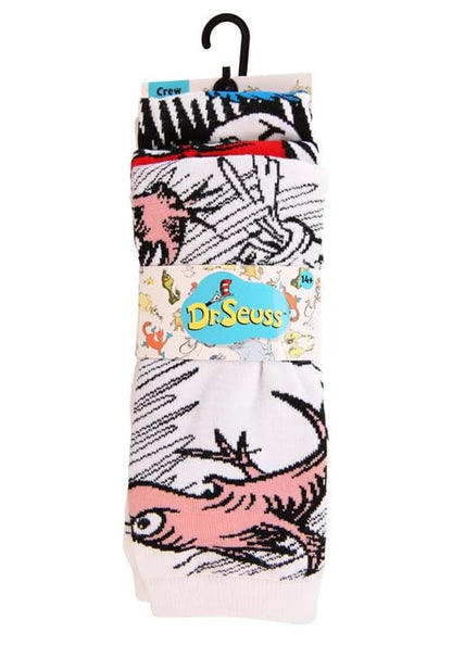The Cat in the Hat Adult Crew Sock Set - US 8886