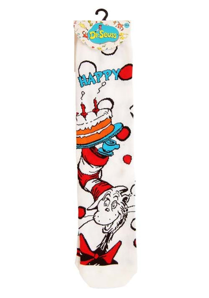 The Cat in the Hat Birthday Crew Socks for Adults - US 2938