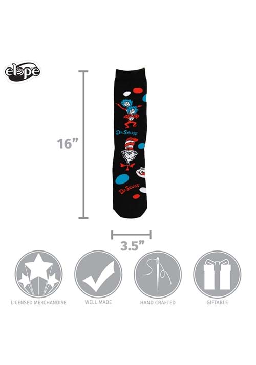 The Cat In The Hat Pattern Socks Adult's - US 0898