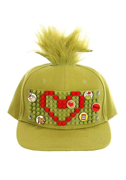 The Grinch Bricky Blocks Build-On Snapback Hat Kit - US 4701