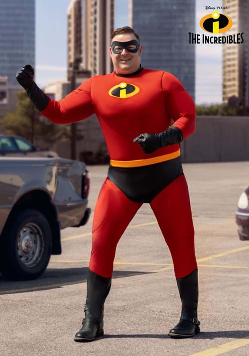 Disney The Incredibles Plus Size Deluxe Mr. Incredible Costume for Men - US 3299