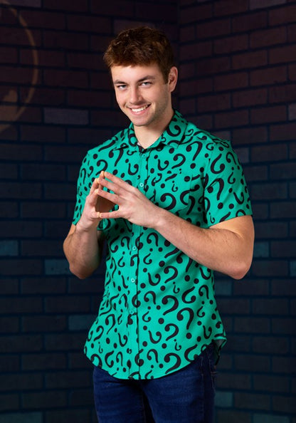 The Riddler Button Up Shirt for Adults - US 5641
