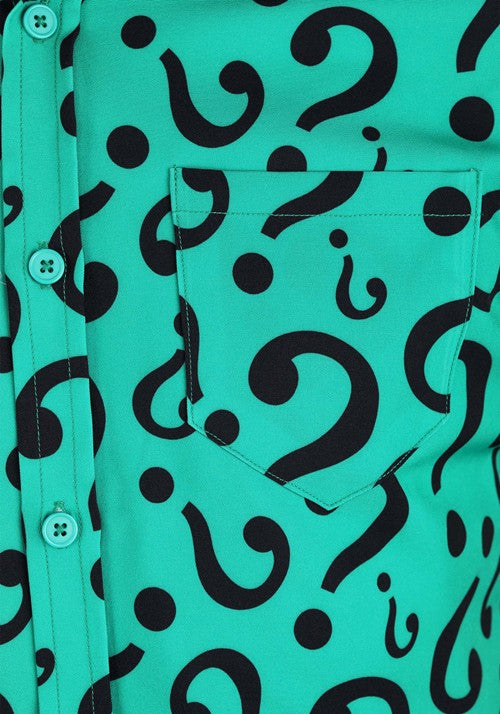 The Riddler Button Up Shirt for Adults - US 5641