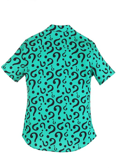 The Riddler Button Up Shirt for Adults - US 5641