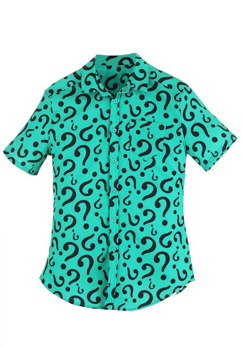 The Riddler Button Up Shirt for Adults - US 5641