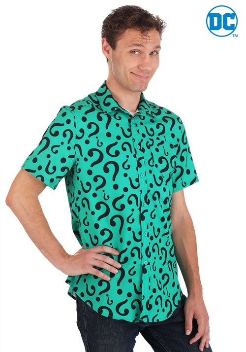 The Riddler Button Up Shirt for Adults - US 5641