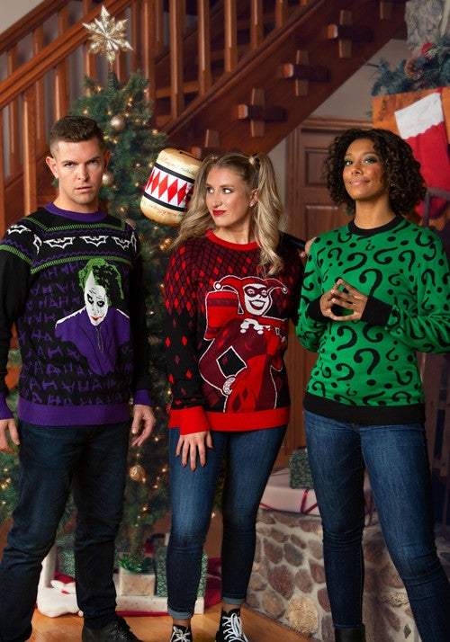 The Riddler Adult Christmas Sweater - US 7969