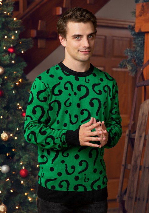 The Riddler Adult Christmas Sweater - US 7969