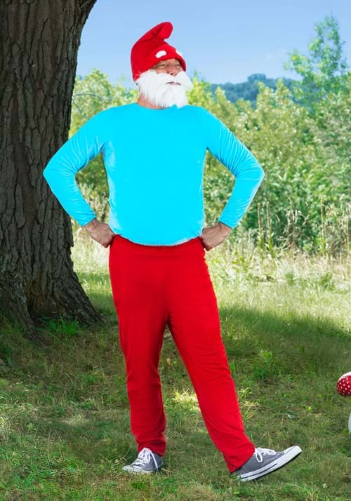 The Smurfs Adult Papa Smurf Costume - US 6462
