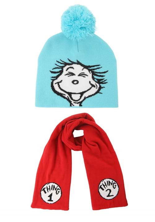 Thing 1 & 2 Winter Hat & Scarf Kit for Adults - US 8903