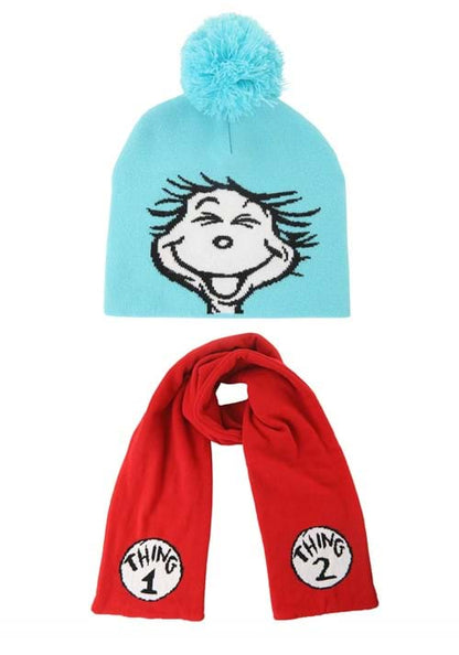Thing 1 & 2 Winter Hat & Scarf Kit for Adults - US 8903