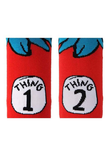 Thing 1 & 2 Costume Socks for Adults - US 5875