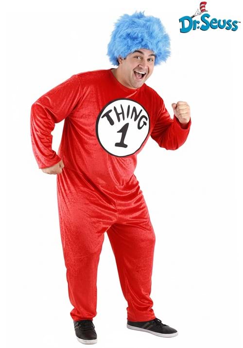 Adult Plus Size Thing 1 & Thing 2 Halloween Costume - US 3174
