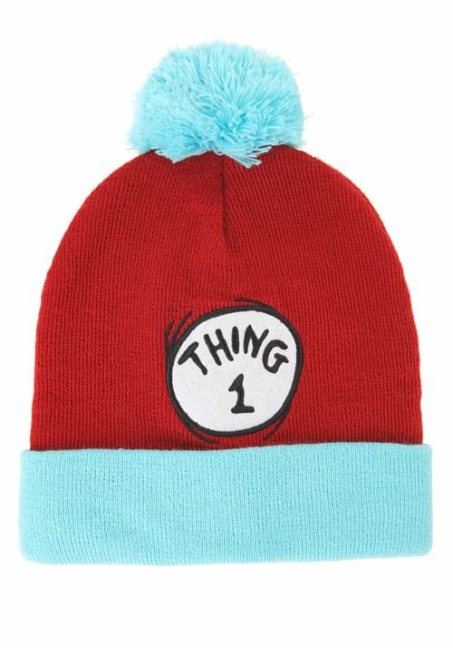 Dr. Seuss Thing 1 Pom Pom Beanie - US 5108