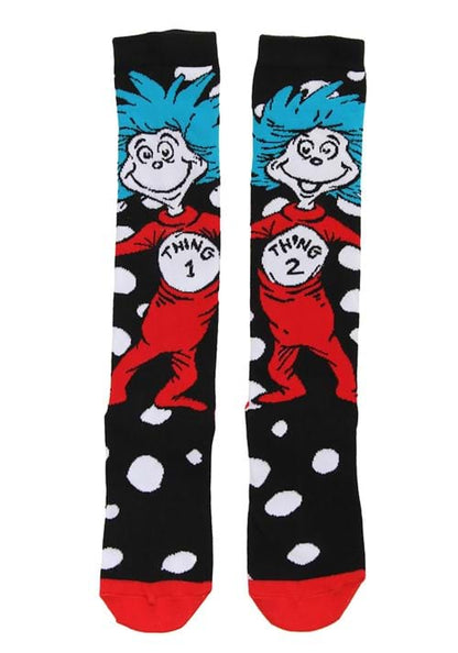 Thing 1 & Thing 2 Knee High Costume Socks - US 0594