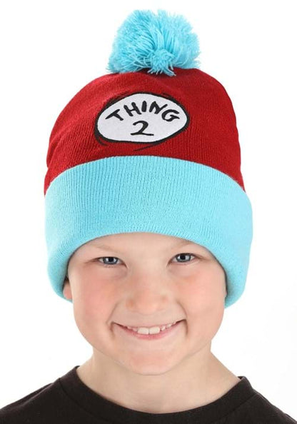 Dr. Seuss Thing 2 Pom Pom Beanie - US 9428