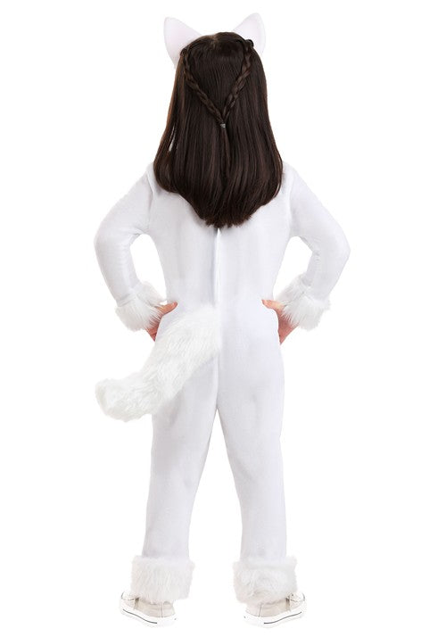 Toddler Big Tailed White Cat Costume - US 9679