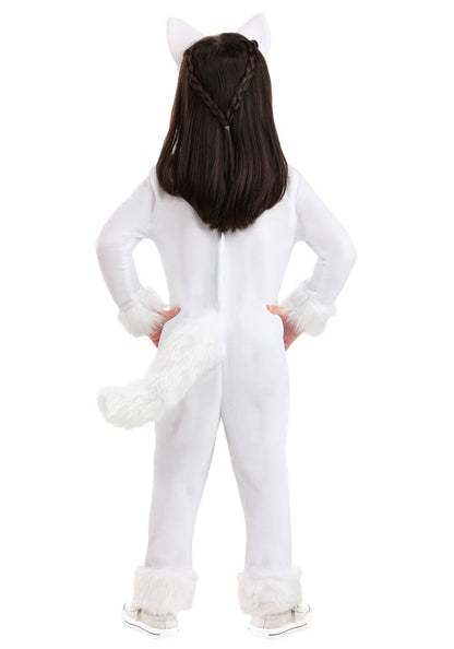 Toddler Big Tailed White Cat Costume - US 9679