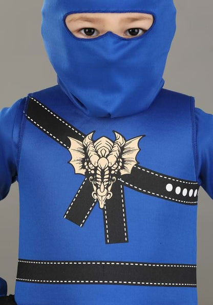 Blue Ninja Master Costume for Toddlers - US 9559