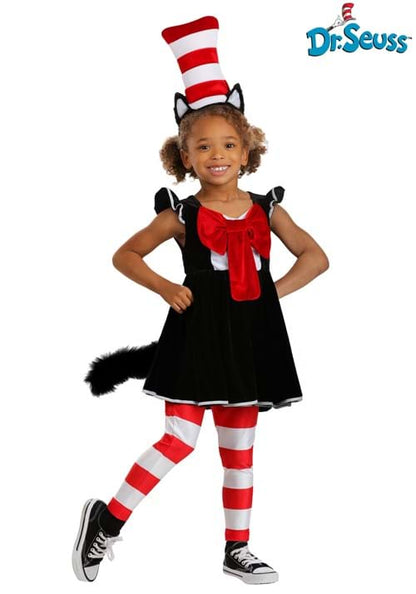 Girl's Cat in the Hat Toddler Costume Dress - US 9523