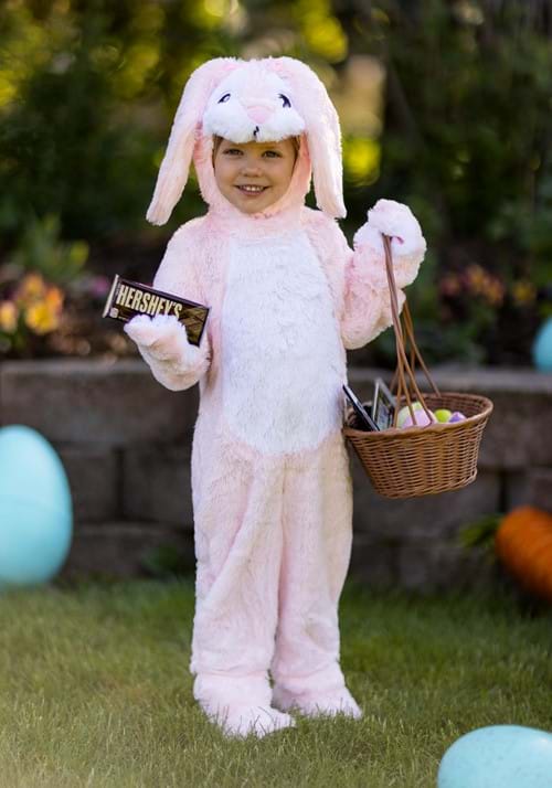 Toddler Pink Fluffy Bunny Costume - US 4336