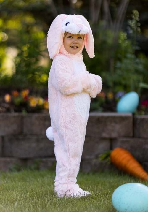 Toddler Pink Fluffy Bunny Costume - US 4336