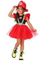 Frilly Firefighter Toddler Costume Dress - US 6035