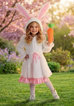 Girl's Toddler Fuzzy White Rabbit Costume - US 8661
