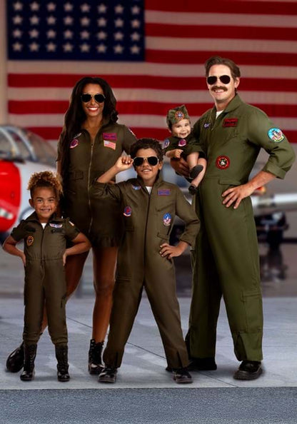 Girl's Flight Suit Top Gun Toddler Costume - US 4512
