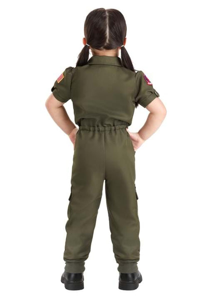 Girl's Flight Suit Top Gun Toddler Costume - US 4512